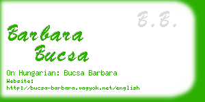 barbara bucsa business card